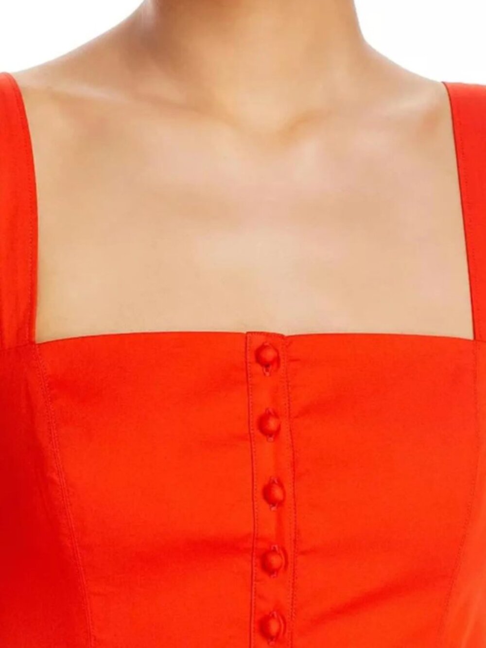 Cinq à Sept ZD24823044Z Amber Tiered Midi Dress Size 0/XS Deep Tangelo NWT - Picture 4 of 6
